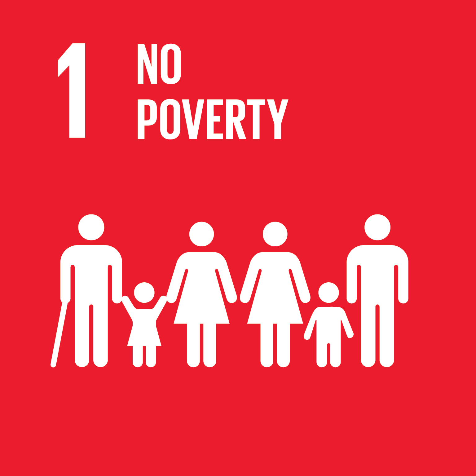 UN SDG 1 No Poverty badge