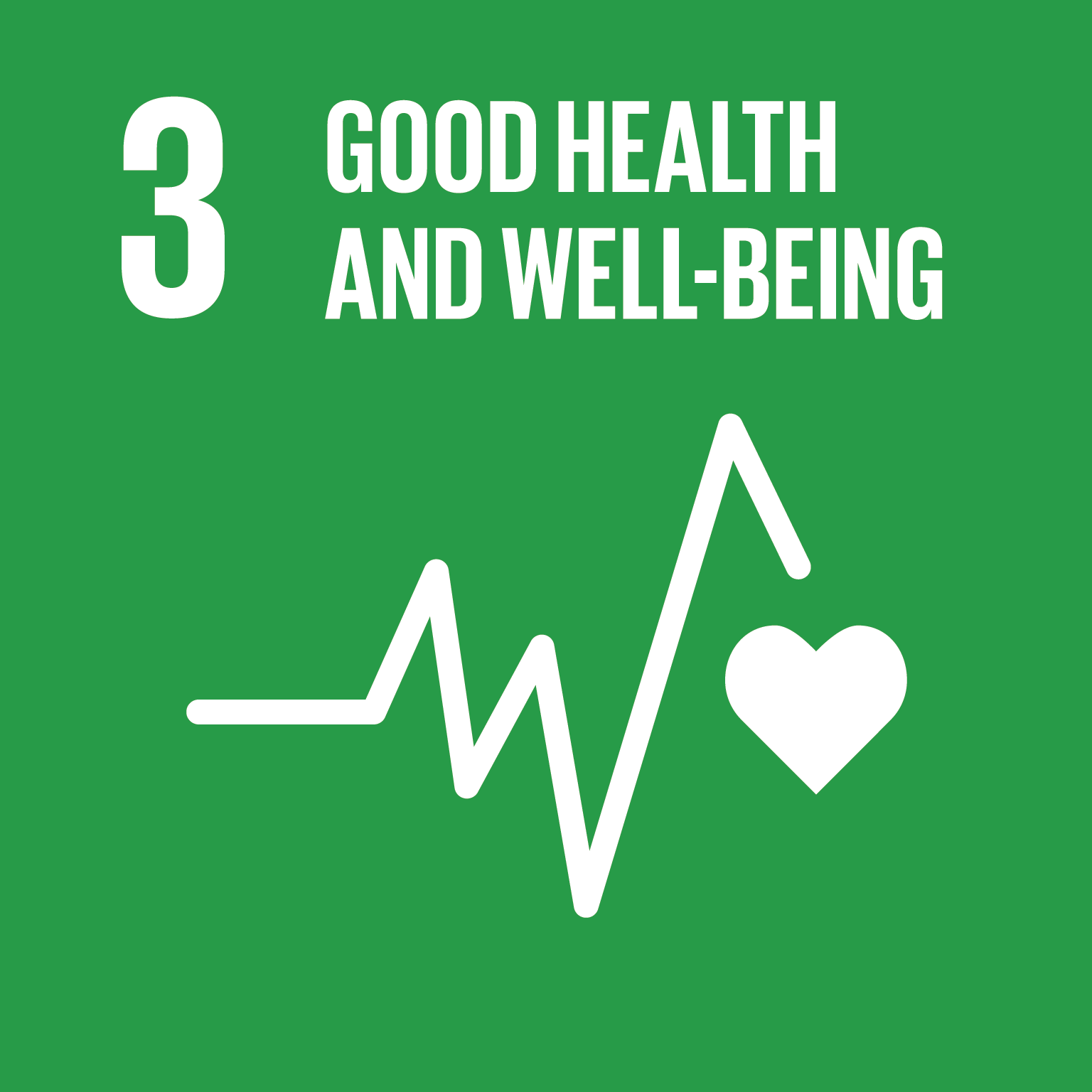 UN SDG 3 Good Health & Well-being badge